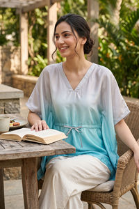 Zivame Satin Kaftan Lifewear Top - Dark Shade — thumbnail 1